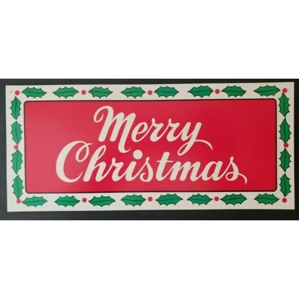 Vintage Ambassador Hallmark Cards Merry Christmas Holiday Die cut 12 x 5.5"